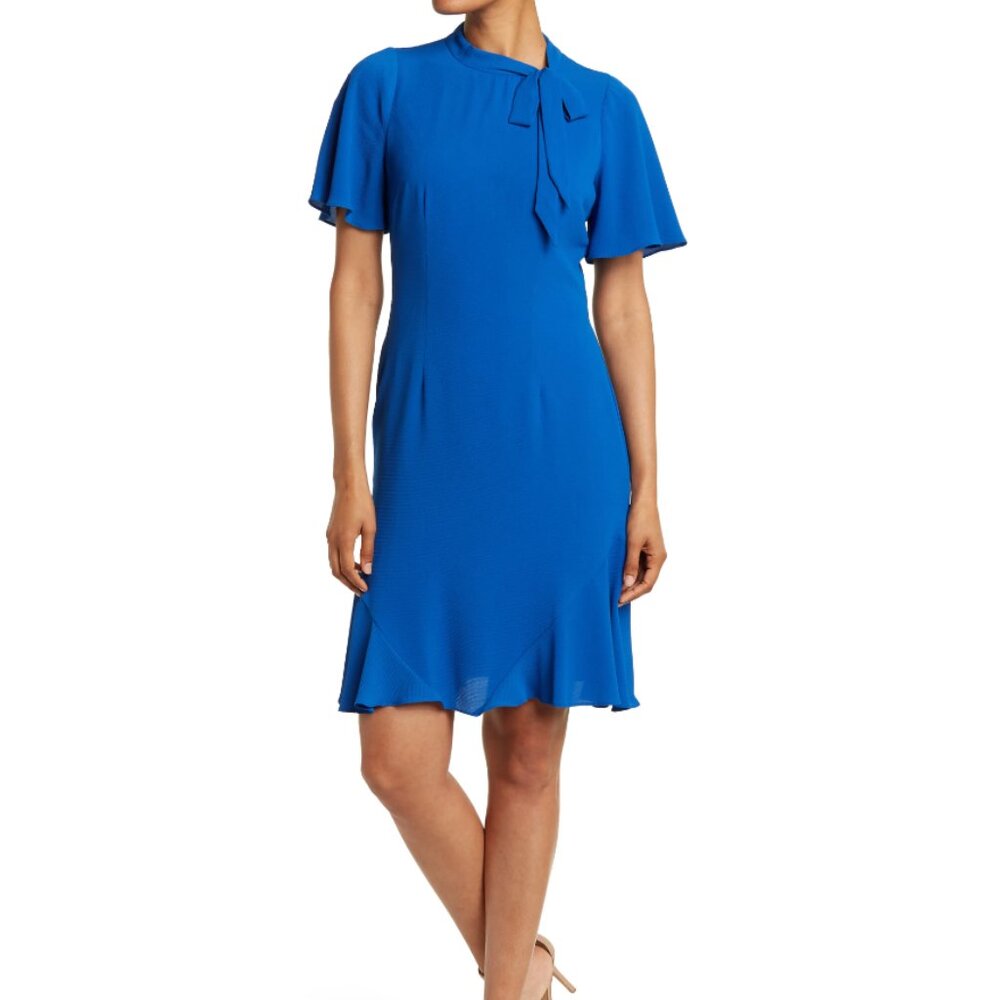 Maggy London Blue Chiffon Dress (NWT)
